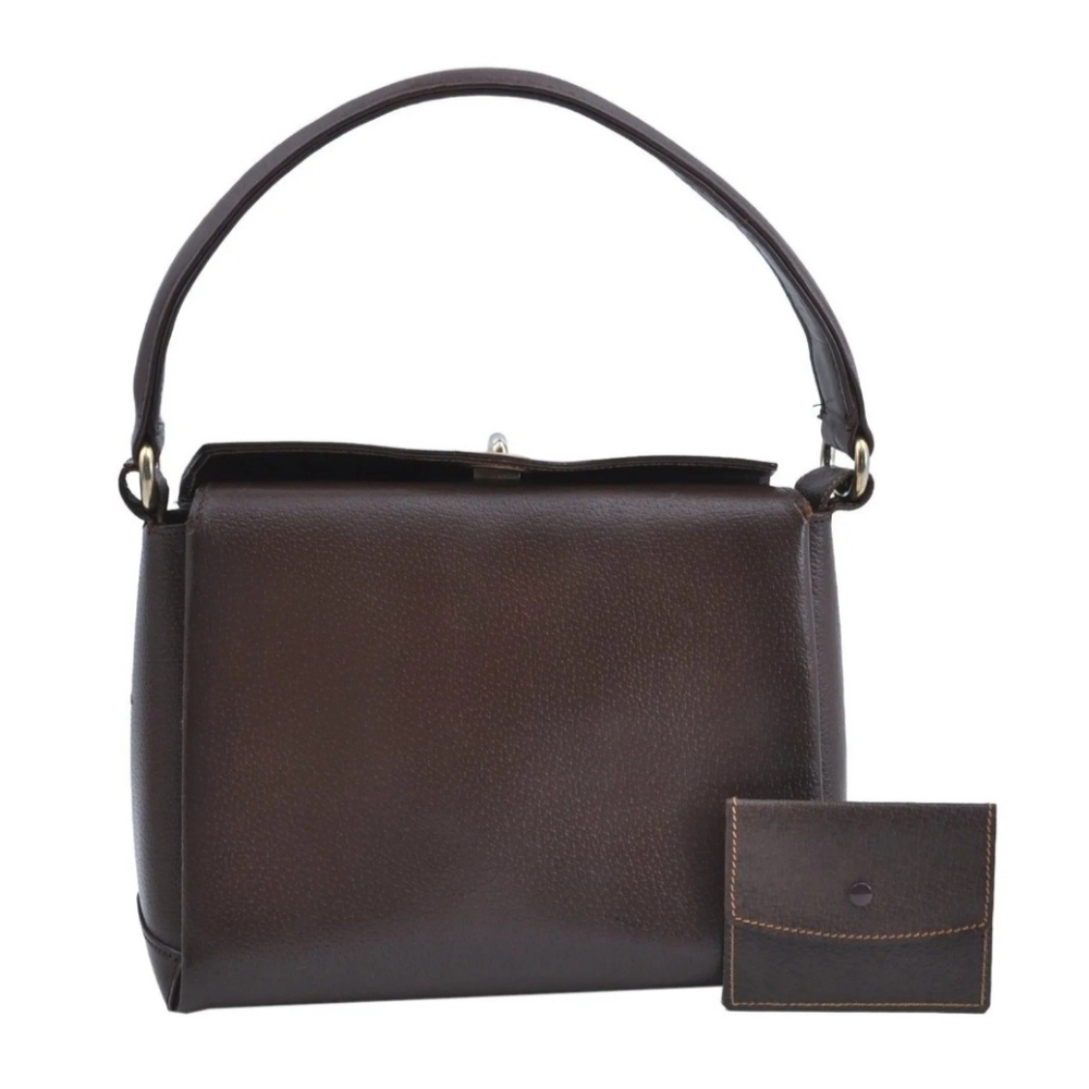 Authentic Vintage GUCCI Shoulder Hand Bag Purse - Brown Leather
